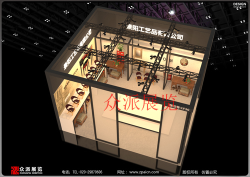 景阳广州展台设计正门俯视图