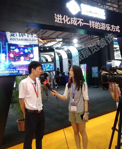 广州电子游戏展广东电视台采访现场